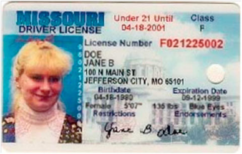 On a missouri state id card where can the state id numberbe found us
